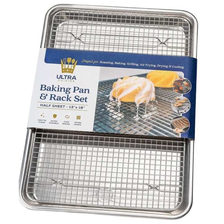 ultra cuisine baking pan and wire cooling rack set