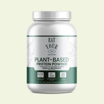Plant based protein powder vanilla milkshake