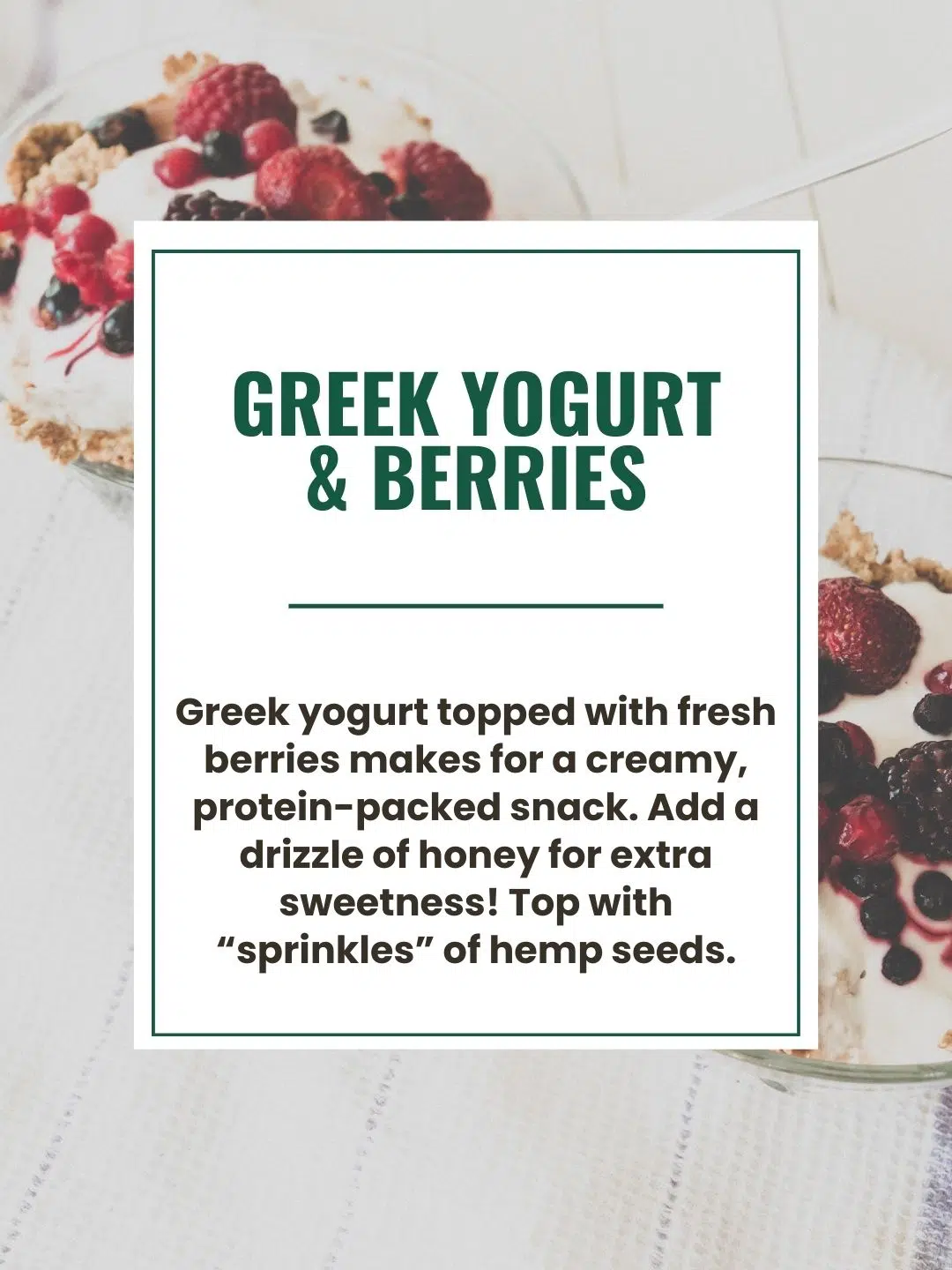 Greek yogurt and berries