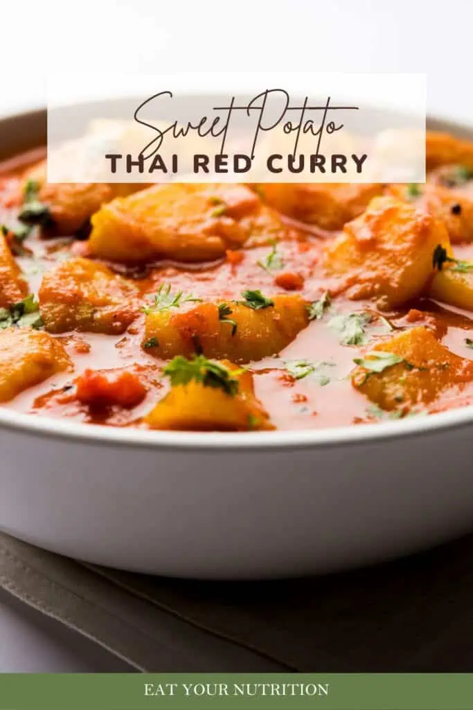 Homemade sweet potato red curry