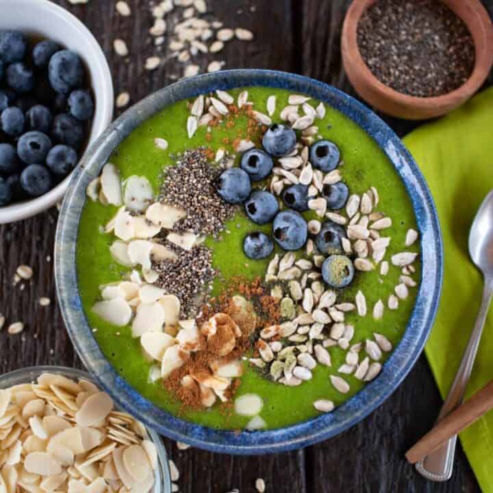 Make a green smoothie with key hormone balancing ingredients.