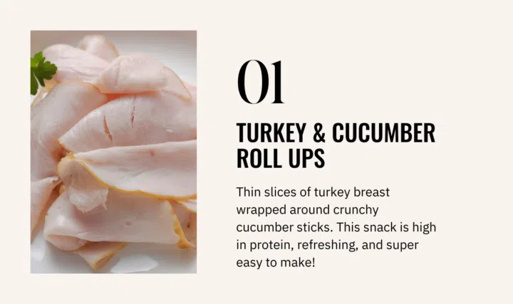 turkey and cucumber roll ups