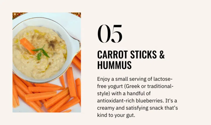carrot sticks and hummus