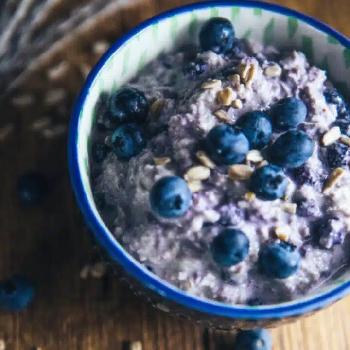Blueberry Hemp Overnight Oats - Delicious Brain Healthy Recipe