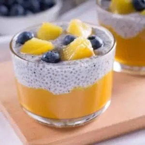 Peach chia pudding recipe.