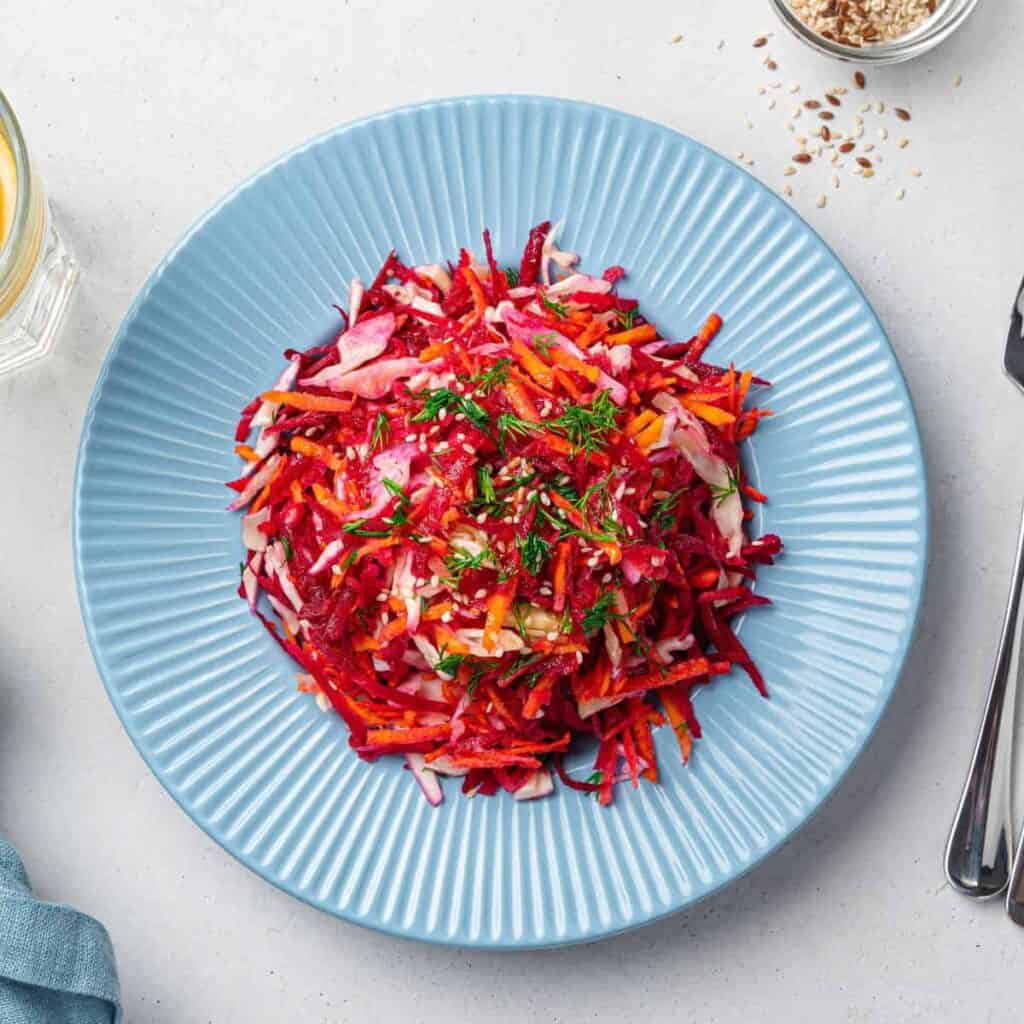 Raw carrot salad recipe.