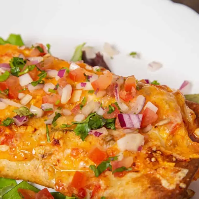 Gluten-free chicken enchilada casserole with sweet potato, which is an easy gluten free recipe for gut healing.