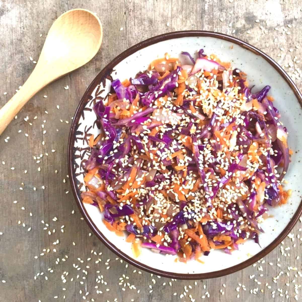 Gut Friendly Ginger Garlic Cabbage Sauté