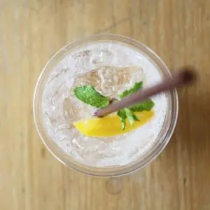 Peach ginger infused flavored water recipe