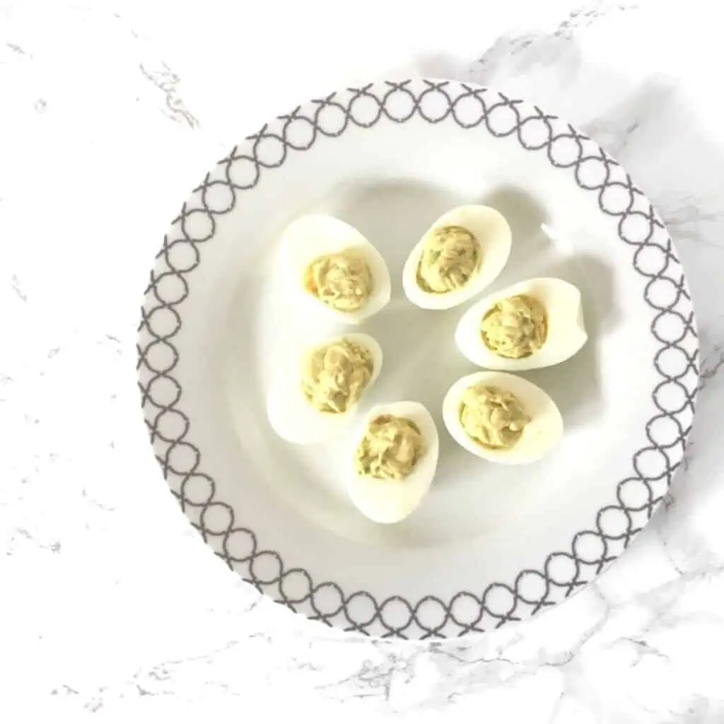 The best easy avocado deviled eggs recipe.