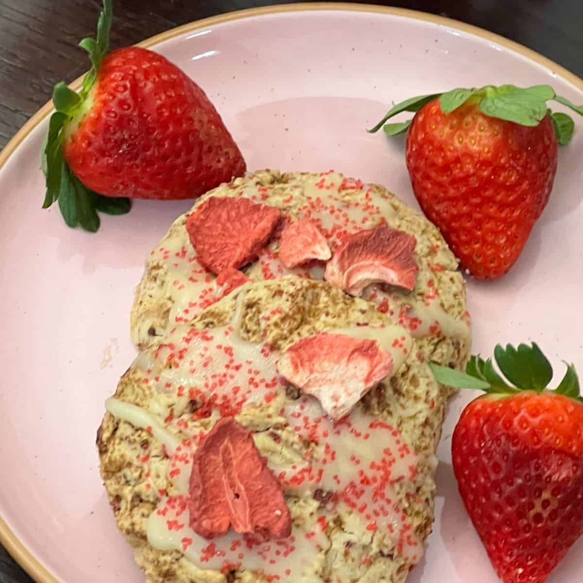 Strawberry Gluten-Free Sugar Cookies (Chocolate Filled)
