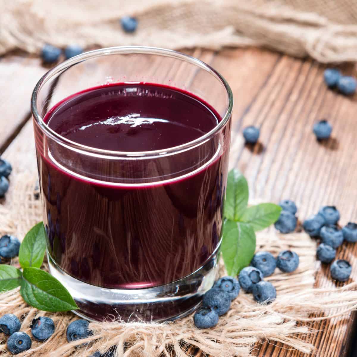 Blueberry smoothie ingredients