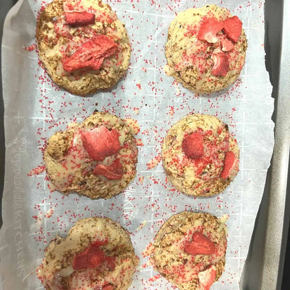 strawberry gluten free sugar cookie
