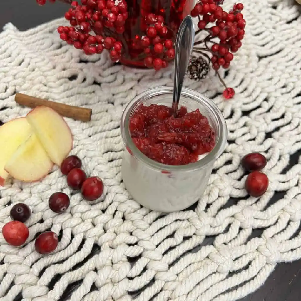 Holiday yogurt topping.