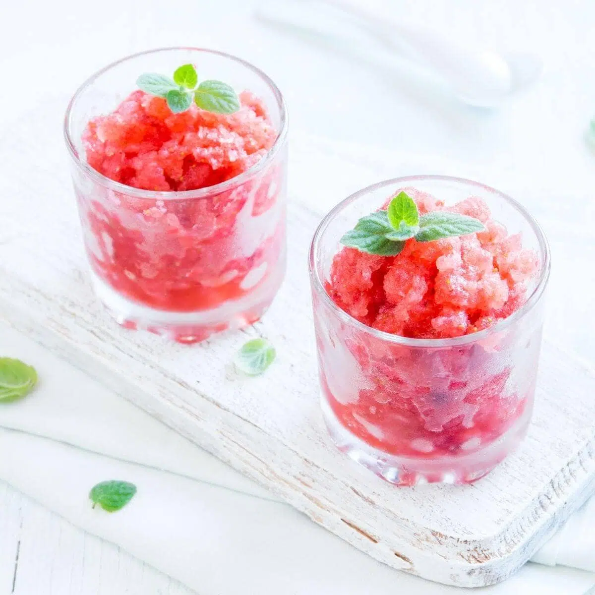 Learn to make a frozen crushed ice recipe, raspberry rooibos granita.
