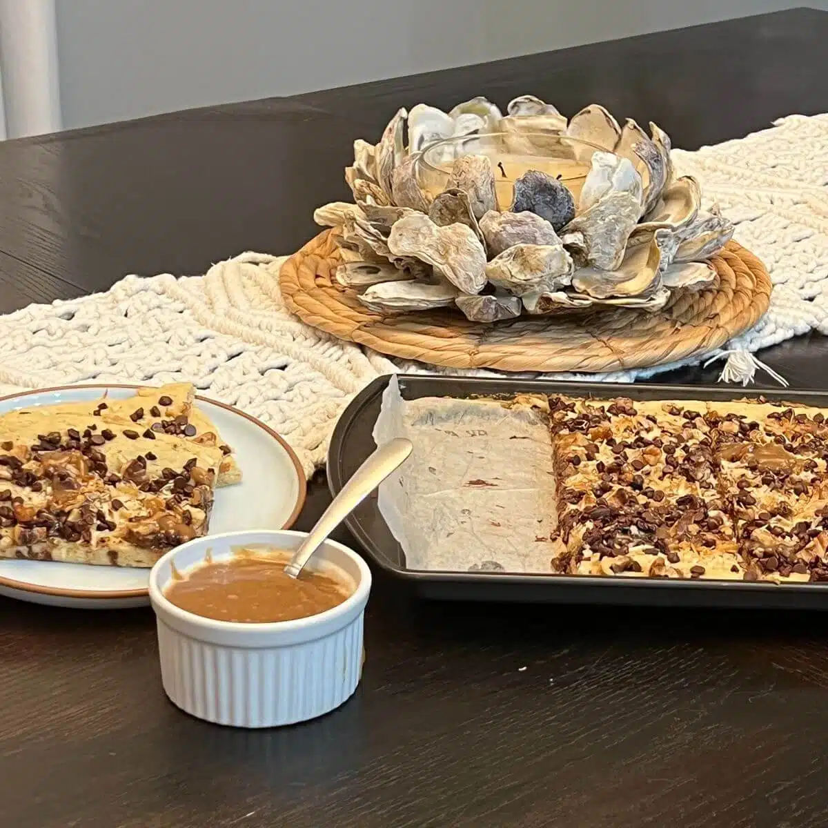 Magic bar cookies sheet pan pancakes, fun Halloween recipe.