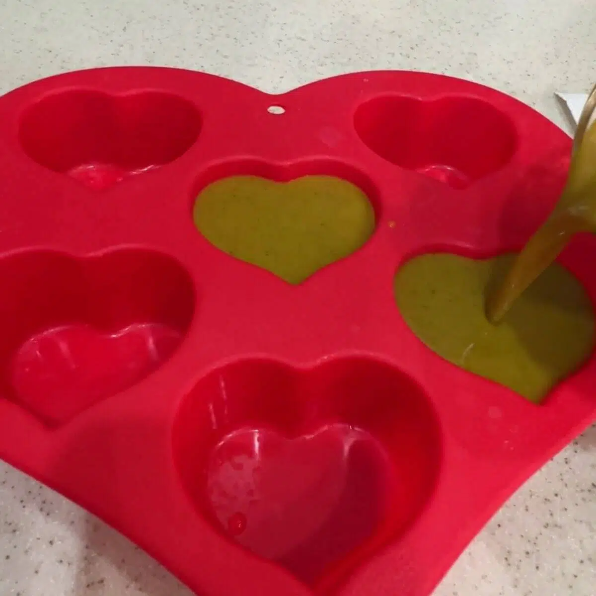 Pour the mixture into either a 9" X 6" pyrex dish or silicone molds. Refrigerate for 2 hours or until firm.