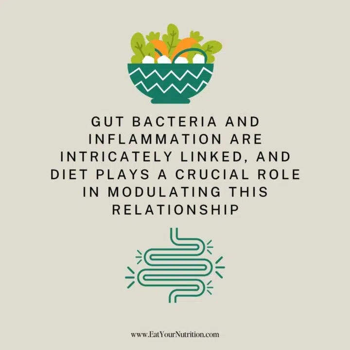 Gut bacteria and inflammation are linked, and diet's role helps this.
