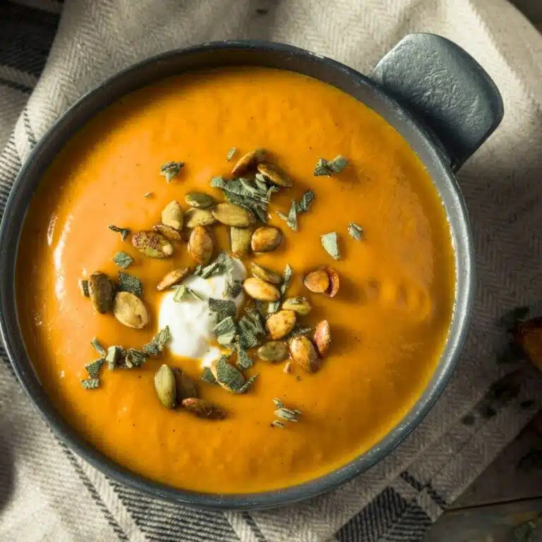Curried butternut squash and apple soup recipe