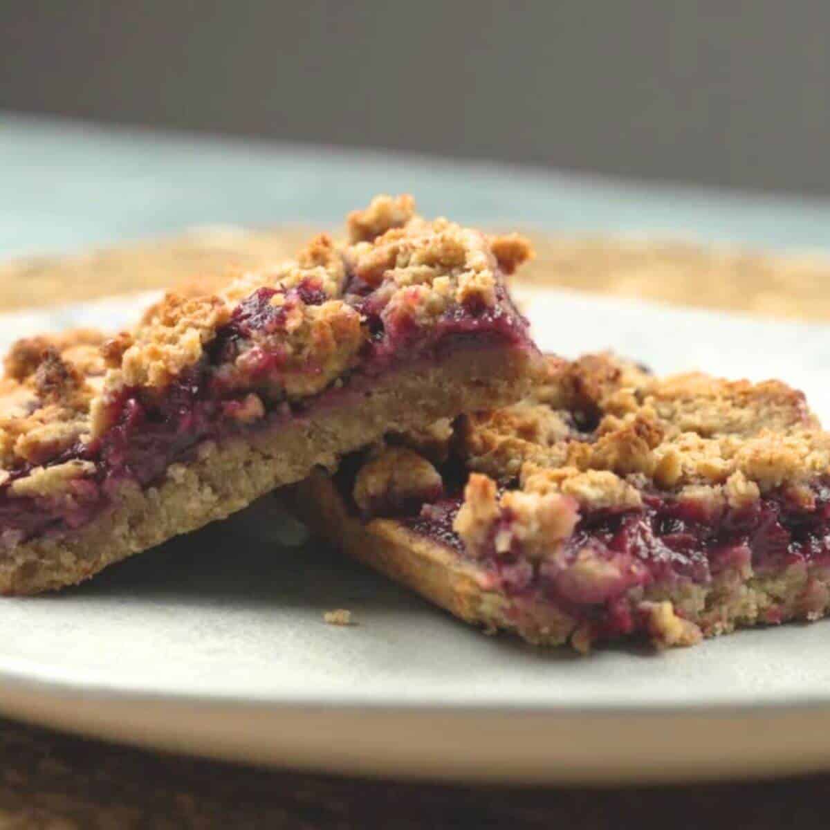 Healthy blackberry crumb bars recipe
