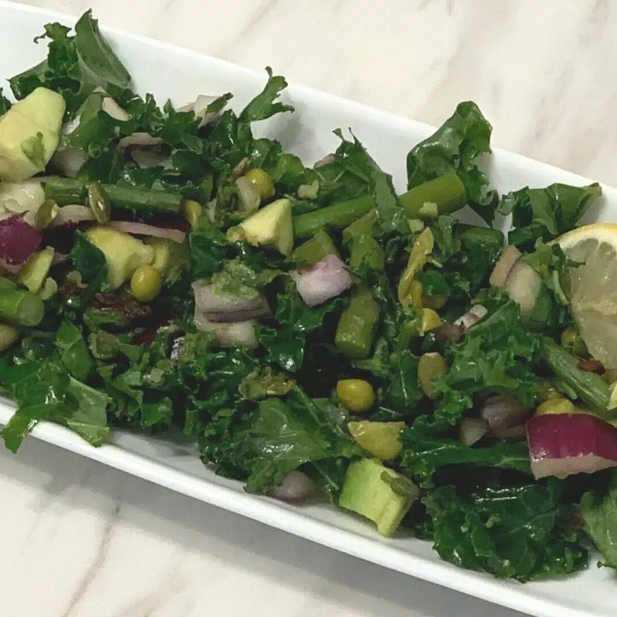 Simple Lemon Garlic Kale Salad Recipe