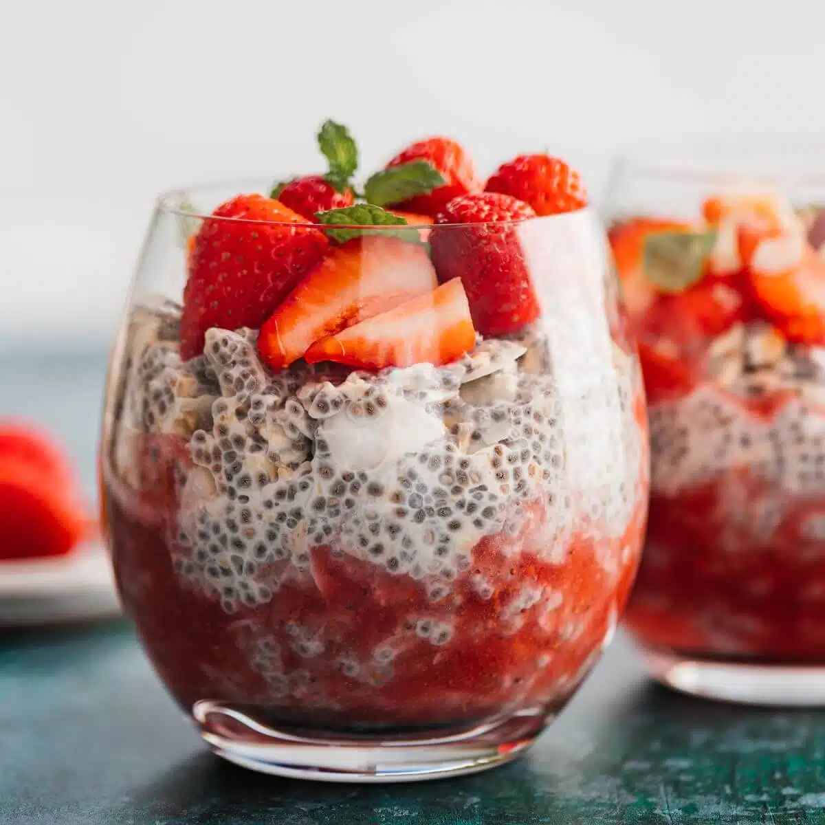 Strawberry basil chia seed pudding recipe