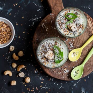 Vegan eggnog avocado smoothie recipe
