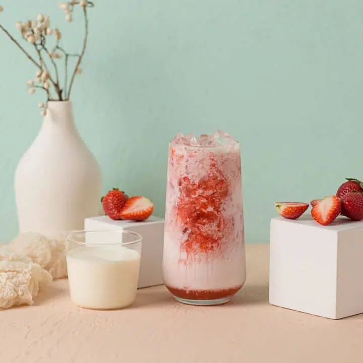 Korean strawberry milk iron rich milk recipe