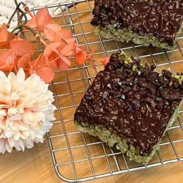 Healthy Chocolate Rice Krispies Treats Squares