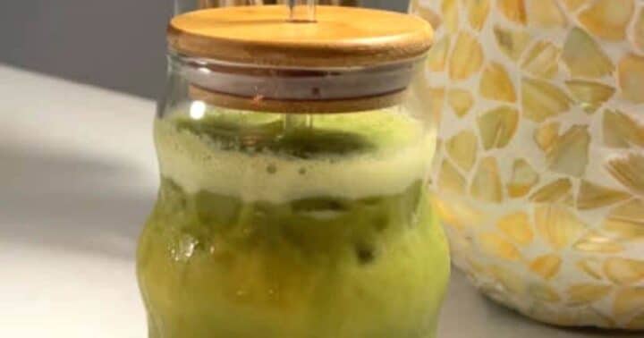 Peach Matcha Latte