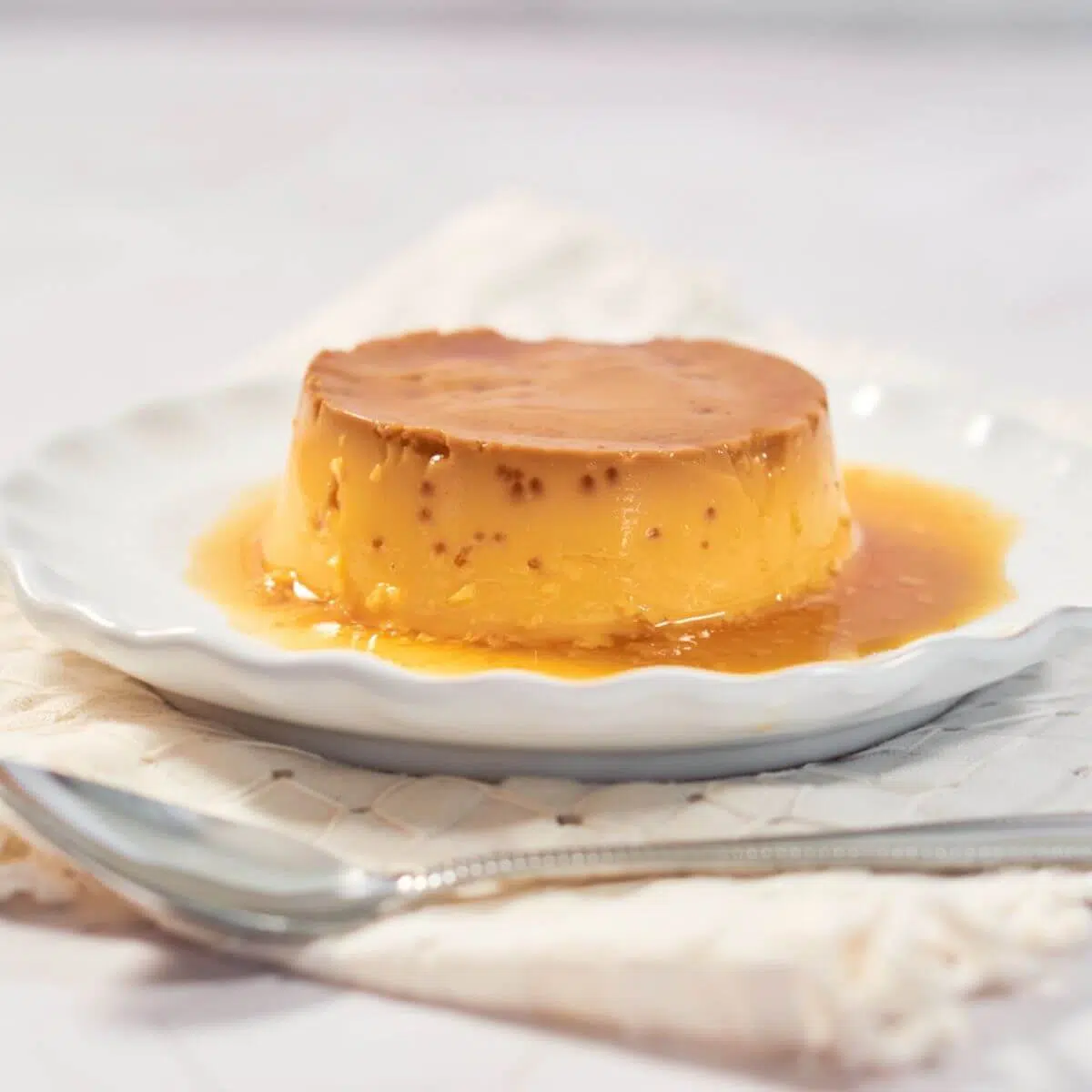Healthy high protein caramel Mexican flan