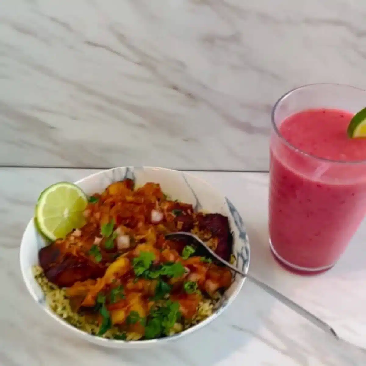 BBQ Salmon Bowls with Mango Salsa 1 1