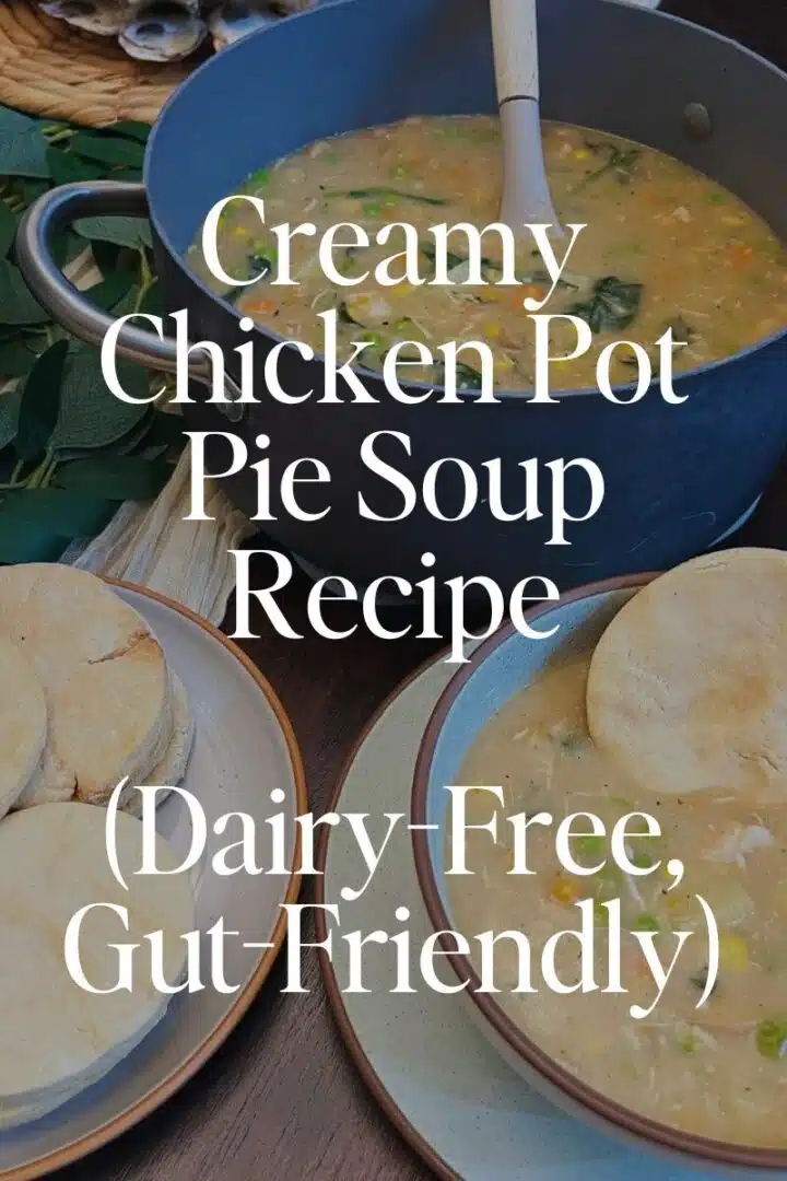 Creamy Chicken Pot Pie Soup Recipe (Dairy-Free, Gut-Friendly)