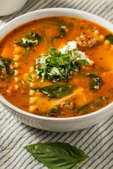 Turkey Pumpkin Lasagna Soup (30-Minute Gut Healthy Meal)