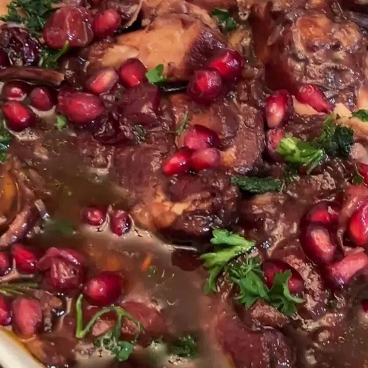 Cranberry Chicken With Pomegranate Seeds For Gut Health