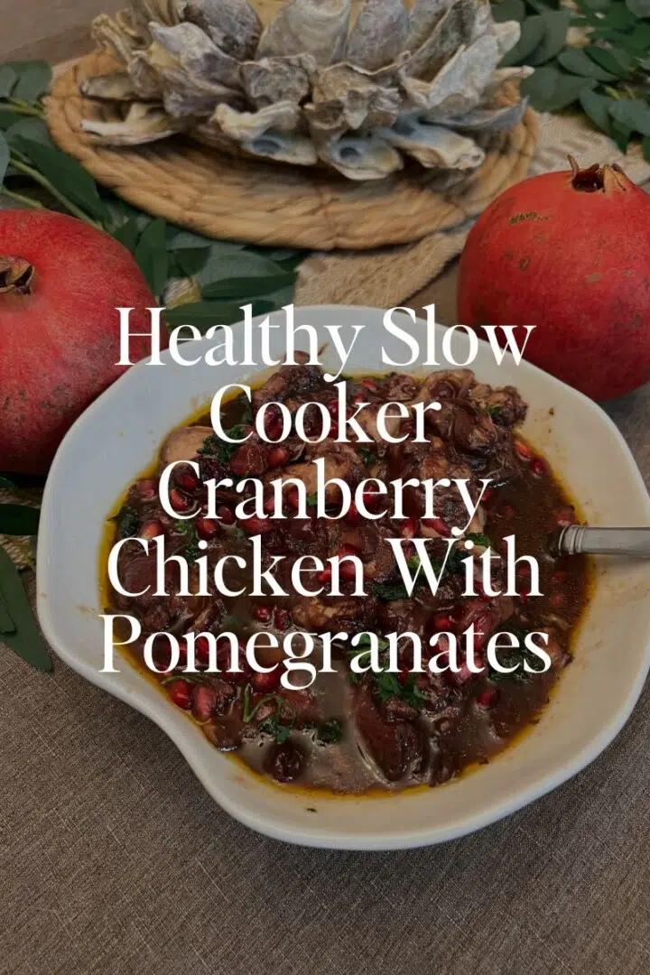 Healthy Slow Cooker Cranberry Chicken With Pomegranates