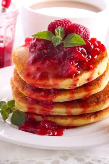 Easy Fluffy Raspberry Pancakes (Gluten-Free + High Protein!)