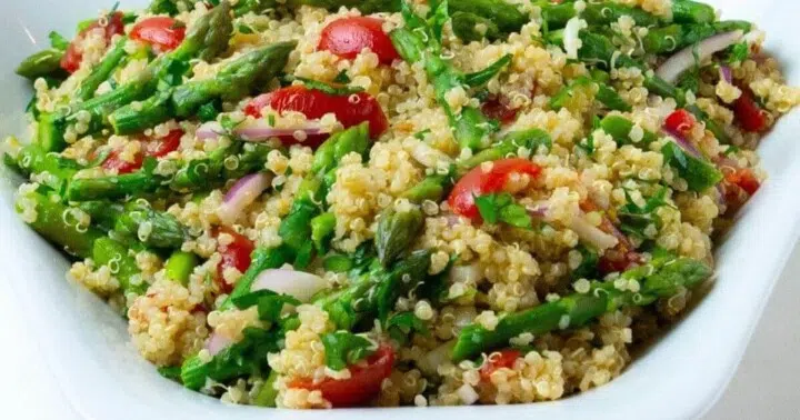 Lemon Asparagus Quinoa Risotto (Gut-Friendly & Nourishing)