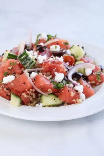 Refreshing Watermelon Quinoa Salad With Feta And Mint